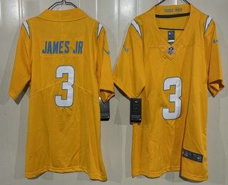 Youth Los Angeles Chargers #3 Derwin James Jr Limited Yellow Vapor Jersey