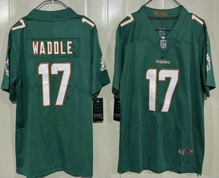 Youth Miami Dolphins #17 Jaylen Waddle Limited Aqua Vapor Jersey