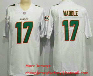 Youth Miami Dolphins #17 Jaylen Waddle Limited White Vapor Jersey