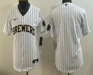 Youth Milwaukee Brewers Blank White Cool Base Stitched Jersey