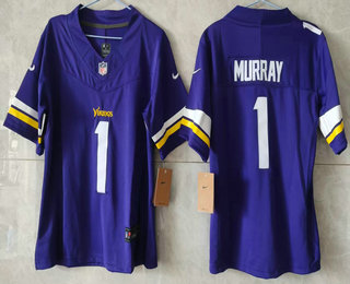 Youth Minnesota Vikings #1 Kyler Murray Limited Purple FUSE Vapor Jersey