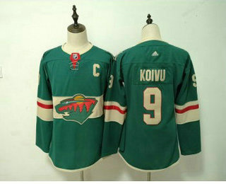 Youth Minnesota Wild #9 Mikko Koivu Green 2017-2018 Hockey Stitched NHL Jersey