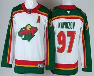 Youth Minnesota Wild #97 Kirill Kaprizov White Authentic Jersey