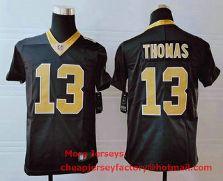 Youth New Orleans Saints #13 Michael Thomas Black 2017 Vapor Untouchable Stitched NFL Nike Limited Jersey