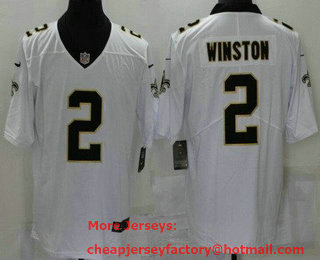 Youth New Orleans Saints #2 Jameis Winston Limited White Vapor Jersey