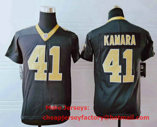 Youth New Orleans Saints #41 Alvin Kamara Black 2017 Vapor Untouchable Stitched NFL Nike Limited Jersey