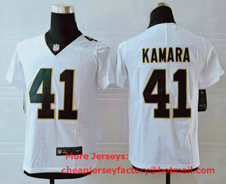 Youth New Orleans Saints #41 Alvin Kamara White 2017 Vapor Untouchable Stitched NFL Nike Limited Jersey