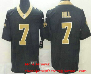 Youth New Orleans Saints #7 Taysom Hill Limited Black Vapor Jersey