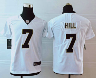 Youth New Orleans Saints #7 Taysom Hill White 2017 Vapor Untouchable Stitched NFL Nike Limited Jersey