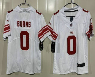 Youth New York Giants #0 Brian Burns Limited White Vapor Jersey