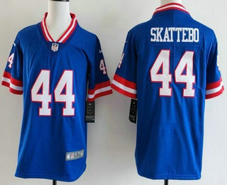 Youth New York Giants #44 Cam Skattebo Limited Blue Classic Vapor Jersey
