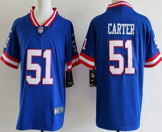 Youth New York Giants #51 Abdul Carter Limited Blue Classic Vapor Jersey