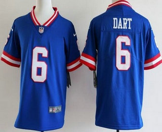 Youth New York Giants #6 Jaxson Dart Limited Blue Classic Vapor Jersey