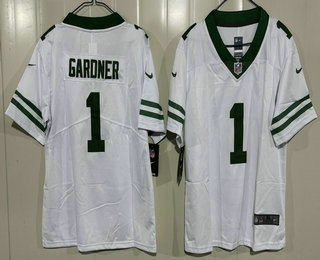 Youth New York Jets #1 Sauce Gardner Limited White Vapor Jersey