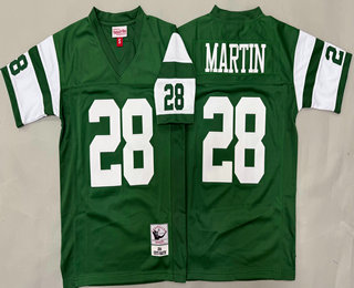 Youth New York Jets #28 Curtis Martin Green 2004 Throwback Jersey