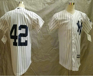 Youth New York Yankees #42 Mariano Rivera No Name White Home Stitched MLB Cool Base Jersey