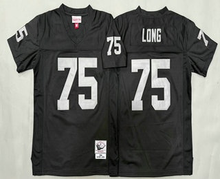 Youth Oakland Raiders #75 Howie Long Black 1988 Throwback Jersey