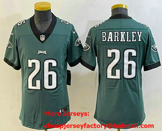 Youth Philadelphia Eagles #26 Saquon Barkley Green Vapor Untouchable Limited Stitched Jersey