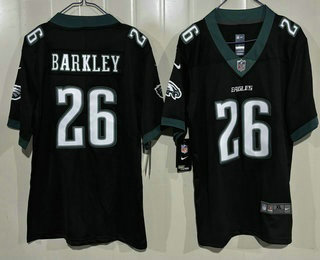 Youth Philadelphia Eagles #26 Saquon Barkley Limited Black Vapor Jersey