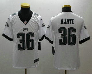 Youth Philadelphia Eagles #36 Jay Ajayi White 2017 Vapor Untouchable Stitched NFL Nike Limited Jersey