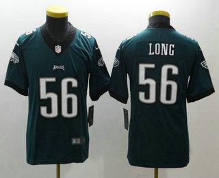 Youth Philadelphia Eagles #56 Chris Long Midnight Green 2017 Vapor Untouchable Stitched NFL Nike Limited Jersey