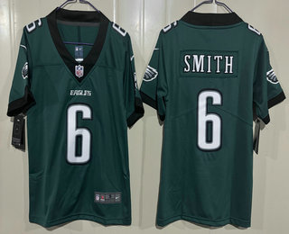 Youth Philadelphia Eagles #6 DeVonta Smith Limited Midnight Green Vapor Jersey