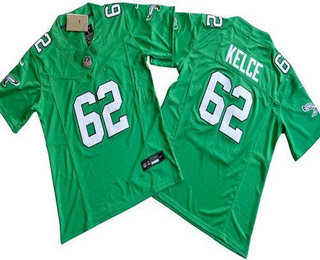 Youth Philadelphia Eagles #62 Jason Kelce Limited Kelly Green FUSE Vapor Jersey