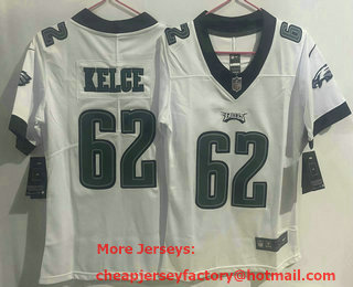 Youth Philadelphia Eagles #62 Jason Kelce White 2017 Vapor Untouchable Stitched NFL Nike Limited Jersey