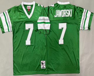 Youth Philadelphia Eagles #7 Ron Jaworski Kelly Green 1980 Throwback Jersey