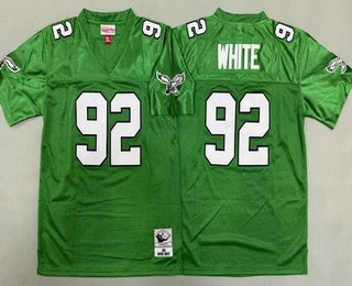 Youth Philadelphia Eagles #92 Reggie White Kelly Green 1990 Throwback Jersey