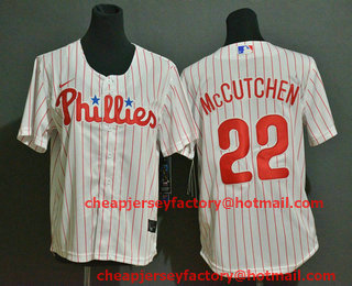 Youth Philadelphia Phillies #22 Andrew McCutchen White Stitched MLB Cool Base Nike Jersey
