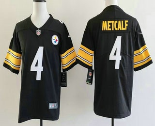 Youth Pittsburgh Steelers #4 DK Metcalf Limited Black Vapor Jersey