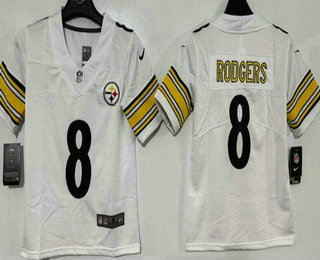 Youth Pittsburgh Steelers #8 Aaron Rodgers Limited White Vapor Jersey