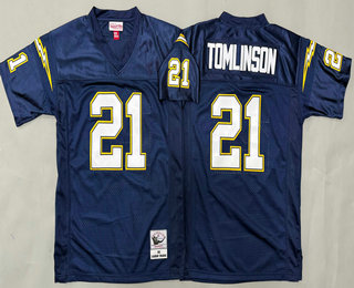 Youth San Diego Chargers #21 LaDainian Tomlinson Navy 2002 Throwback Jersey