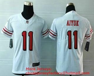 Youth San Francisco 49ers #11 Brandon Aiyuk White New 2020 Color Rush Vapor Untouchable Limited Jersey
