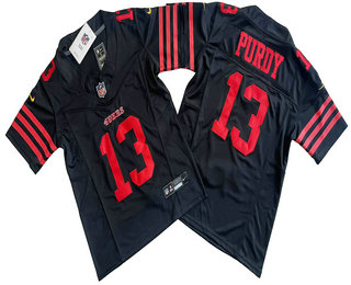 Youth San Francisco 49ers #13 Brock Purdy Limited Black FUSE Vapor Jersey