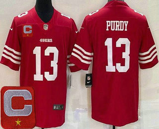 Youth San Francisco 49ers #13 Brock Purdy Limited Red C Patch Vapor Jersey