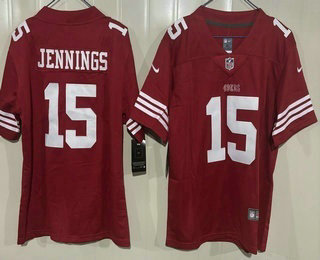 Youth San Francisco 49ers #15 Jauan Jennings Red Vapor Limited Stitched Jersey