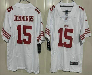 Youth San Francisco 49ers #15 Jauan Jennings White Vapor Limited Stitched Jersey
