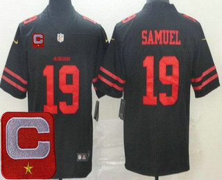 Youth San Francisco 49ers #19 Deebo Samuel Limited Black C Patch Vapor Jersey