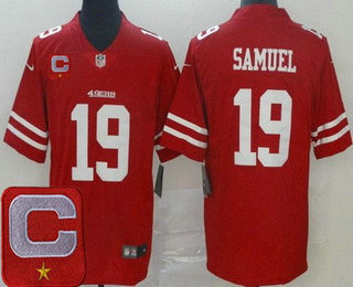 Youth San Francisco 49ers #19 Deebo Samuel Limited Red C Patch Vapor Jersey