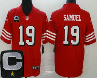 Youth San Francisco 49ers #19 Deebo Samuel Limited Red Throwback C Patch Vapor Jersey