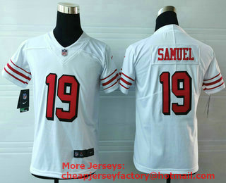 Youth San Francisco 49ers #19 Deebo Samuel White New 2018 Color Rush Vapor Untouchable Limited Jersey