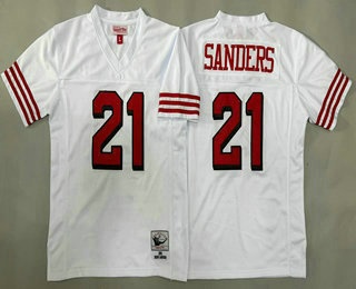 Youth San Francisco 49ers #21 Deion Sanders White 1994 Throwback Jersey