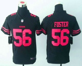 Youth San Francisco 49ers #56 Reuben Foster Black Alternate Stitched NFL Nike Game Jersey