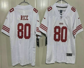 Youth San Francisco 49ers #80 Jerry Rice Limited White Vapor Jersey