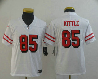 Youth San Francisco 49ers #85 George Kittle White New 2018 Color Rush Vapor Untouchable Limited Jersey