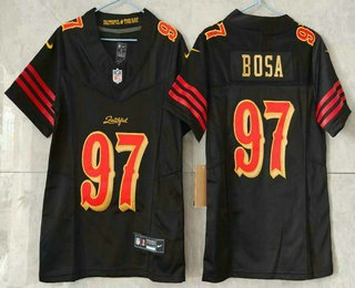 Youth San Francisco 49ers #97 Nick Bosa Limited Black Rivalries FUSE Vapor Jersey