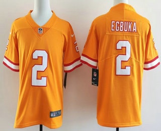 Youth Tampa Bay Buccaneers #2 Emeka Egbuka Limited Orange Vapor Jersey
