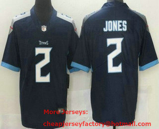 Youth Tennessee Titans #2 Julio Jones Limited Navy Vapor Jersey
